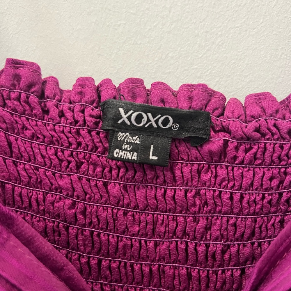 XOXO Pink Smocked Sleeveless Tank Top - Picture 2 of 3